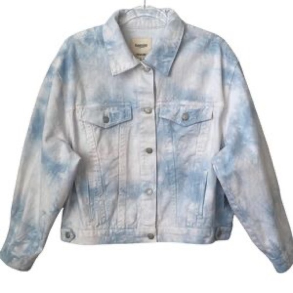 Kensie Denim Jacket oversized tie dye